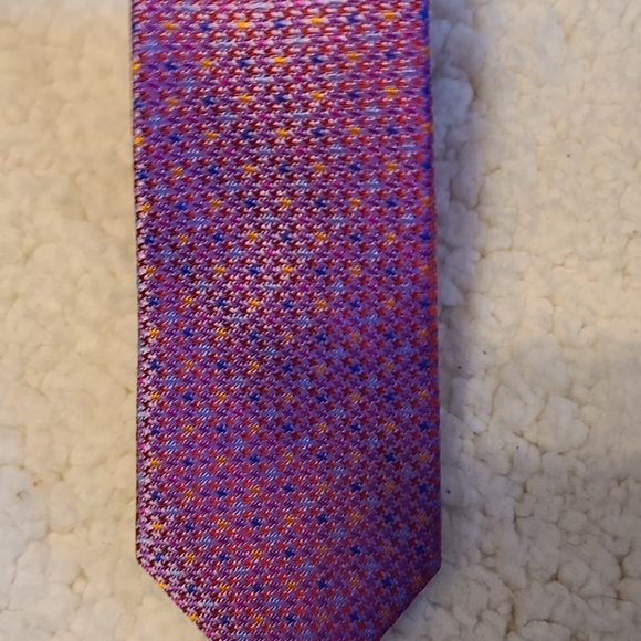 EUC Michael Kors Boys Pink Patterned Tie - Picture 3 of 3